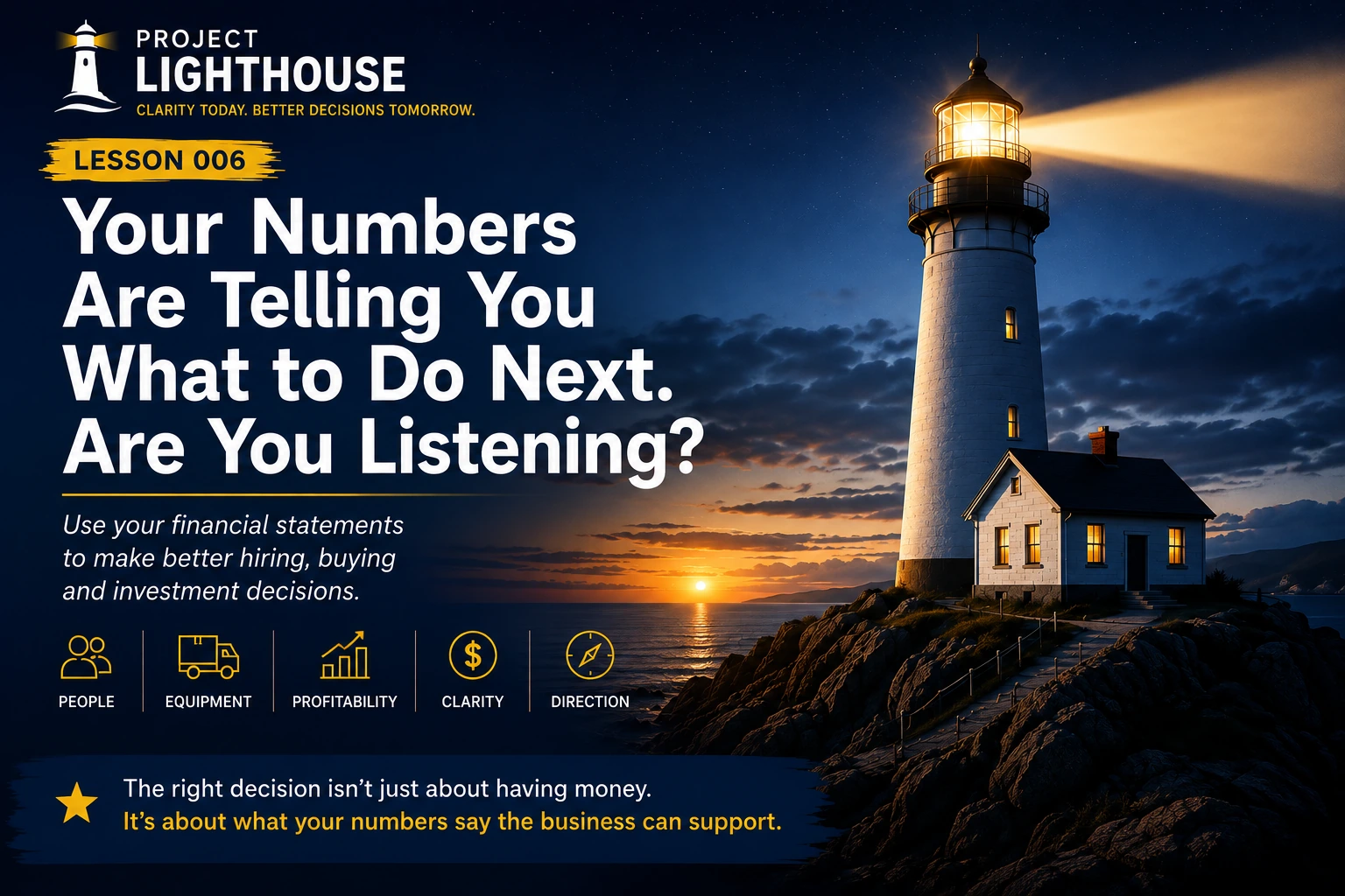 Financial decision making for business owners using financial numbers to decide whether to hire, invest or expand.