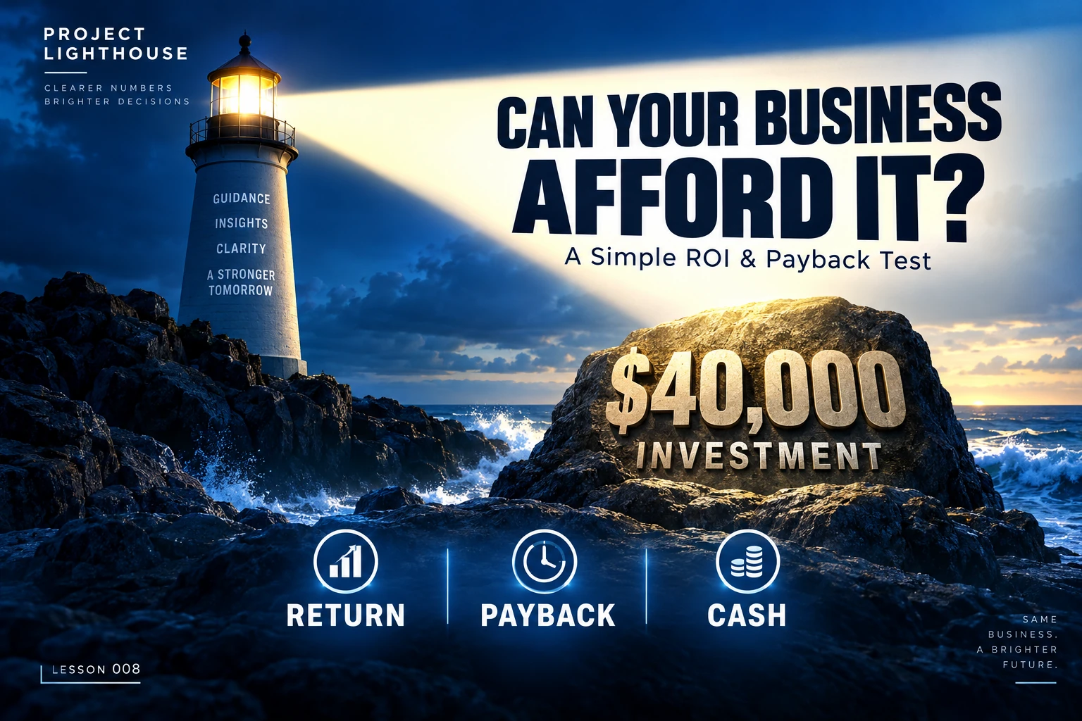Project Lighthouse guide to ROI, payback period and cash for a small business investment