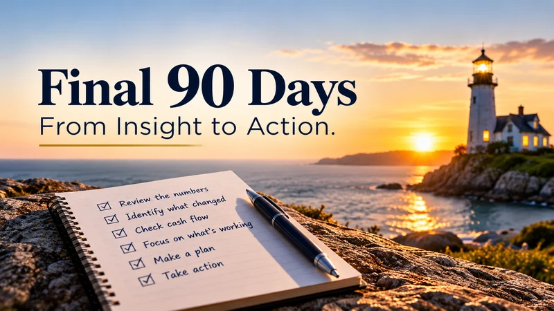 Final 90 days action plan following a Q3 financial review