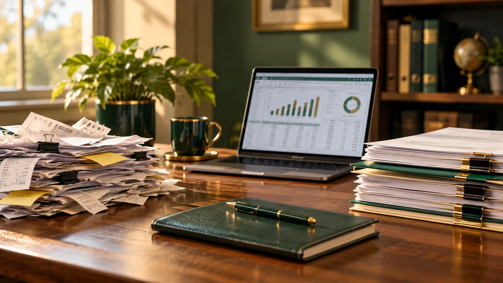 QuickBooks cleanup or start over decision illustrated by messy records beside organized financial reports